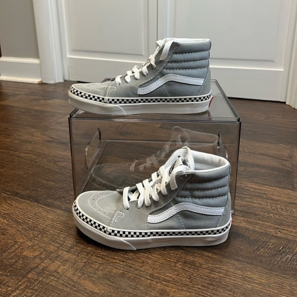 Vans Kids SK8-Hi Casual Shoes/Sneakers Size Kids 1.5 Color Gray And White